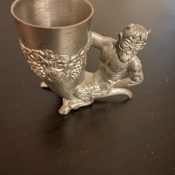 Vintage Pewter German Shot glasses with The Devil - Picture 3 of 13